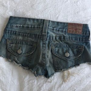 True Religion cut off “joey” shorts